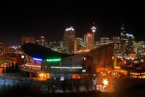 Calgary vista nocturna - Calgary-Rocosas-Edmonton